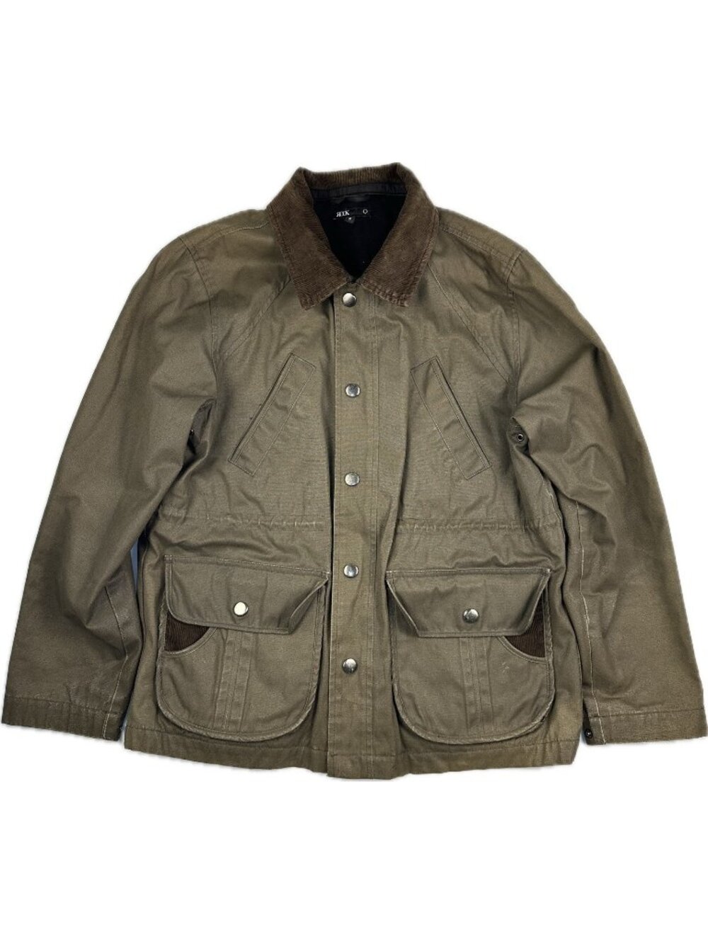 Rook Men’s Waxed Field Jacket Olive Utility Hunting Barn Coat M VTG
